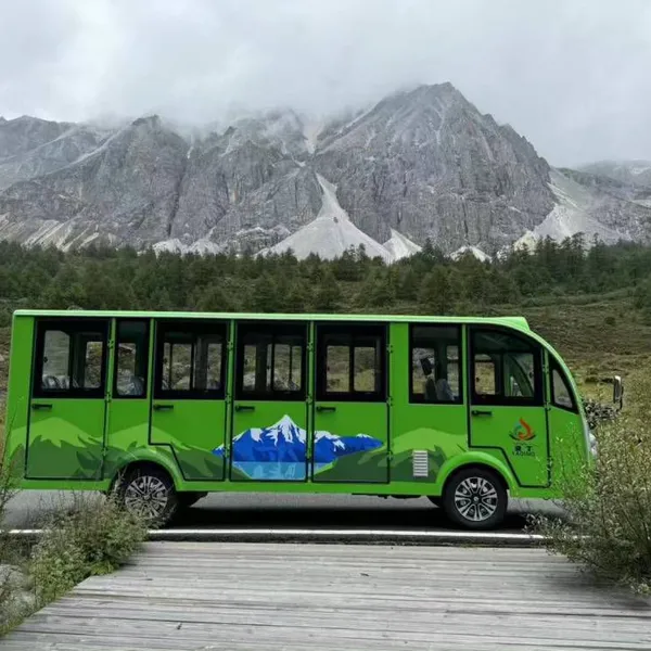 Source Products - 17-seater Sightseeing Bus - Enclosed Sightseeing Bus With Doors, Pure Electric Model. Direct Supply From the Manufacturer of Electric Sightseeing Buses photo-2
