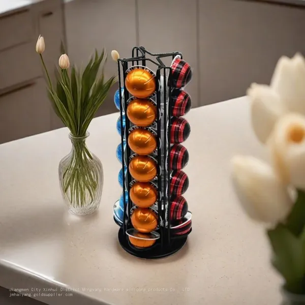 Coffee Capsule Stand is Suitable for Nespresso Vertuoline, Coffee Capsule Stand Rotating Pod Holder Can Accommodate 28 Nespresso Vertuo Pod, Black photo-5