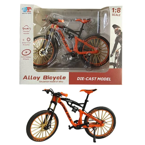 XINYU Stimulated Bike Model 1:8 Scale Diecast Metal Bicycle Vehicle Toy photo-1