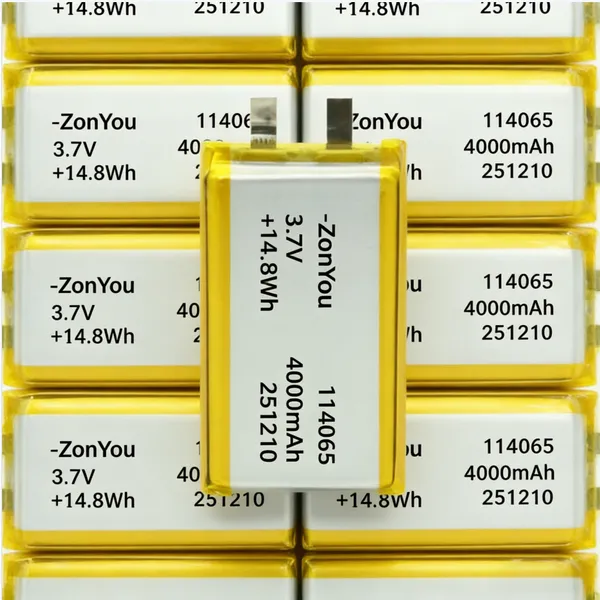ZonYou 114065 Semi-Solid State 4000mAh Lithium Polymer Battery With 1000 Cycles Life for Automatic Wearable Breast Pump Electric photo-4