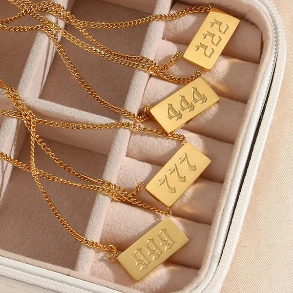 Wholesale Stainless Steel Necklace Set Mixed Lengths 16-22 Inch 5pcs Bulk Polished Finish Low MOQ photo-3