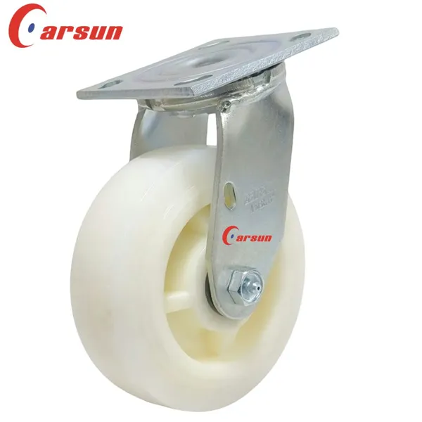 Carsun Heavy Duty Industrial Caster Wheels 6-дюймовые белые нейлоновые колеса поворотного кастера