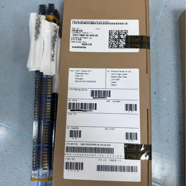 M80‑5000000M5‑06‑333‑00‑000 Harwin 6Pin Power Header 4mm Pitch Right‑Angle Through‑Hole Connector