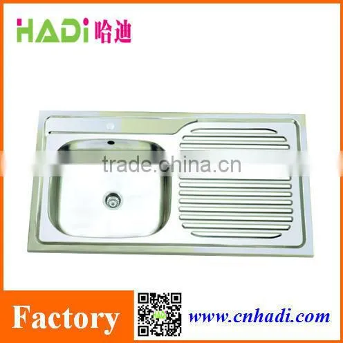 Cheap Single Bowl Stainless Steel Sink With Drainboard HD9050