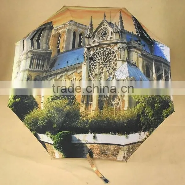 3 Folding Printed Umbrella With Automatic Open and Close