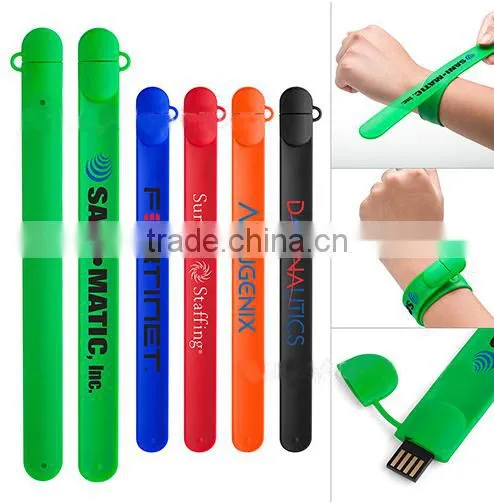 Custom Logo Printed Slap Bracelet Usb 8gb Accept Paypal photo-2