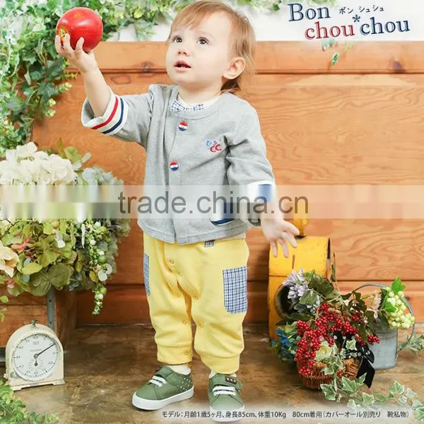2016 Japanese Wholesale Products Cute Baby Boy Cardigan Outfits Infant Wear Children Garment Toddlers Kids Clothing photo-6