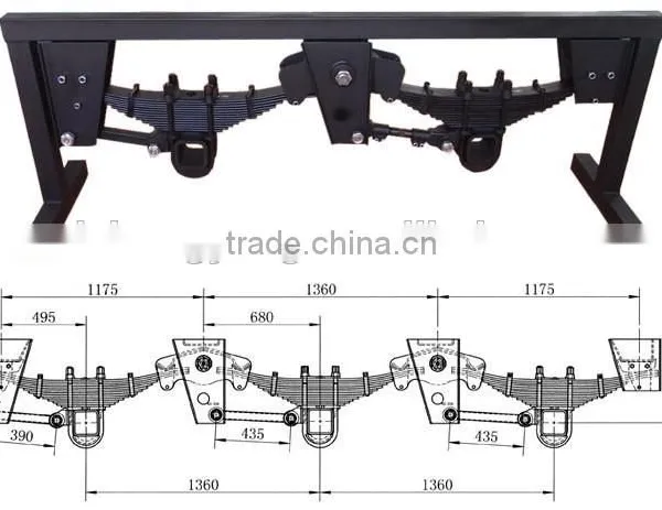 OEM Cost-effective German Type 12 Ton Trailer Suspension photo-3