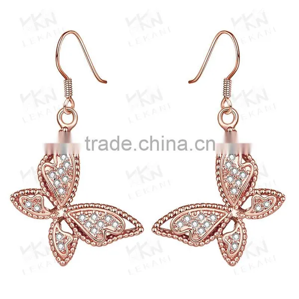 2015 New Arrival Butterfly Shape Arabic Gold Earring Designs for Girls photo-2