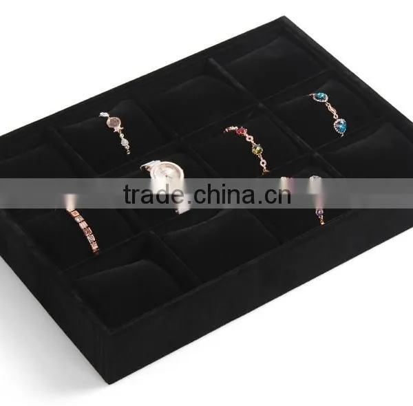 12 Grid Slots Black Color Jewelry Organizer Watches Display Storage Box Case Gift Boxes Bracelet Display Shelf photo-4