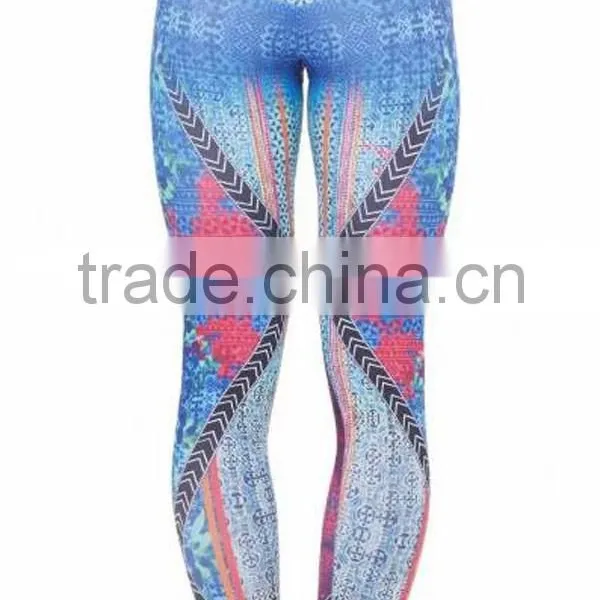 High Waist Gym Compression Yoga Pants/sublimation Printed Yoga Pants/custom Colorful Yoga Pants photo-2