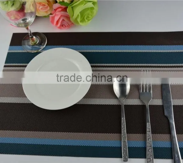 Europe Fashion New Style Blue With Brown Strip Rainbow Placemat photo-6