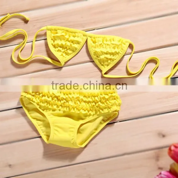 Wholesale Products Hot Selling Summer Fancy Girl Flower Bikini Bathing Suit+hat, Cute Baby Swimming Suit Kids Swimwear