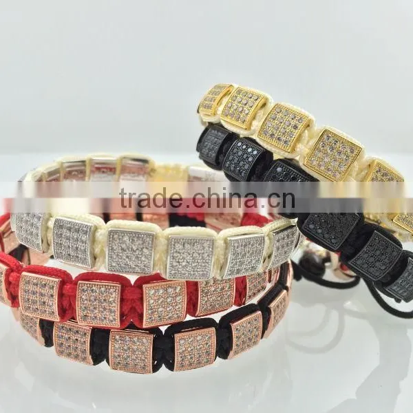 Latest Fashion Square Diamonds Rope Bangle Bracelet for Men photo-6