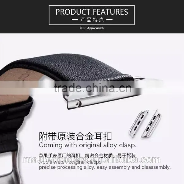 Original Joyroom Genuine Leather Classic Button Strap Watch Band Wrist Strap For 38MM Apple Watch MT-3625 photo-2