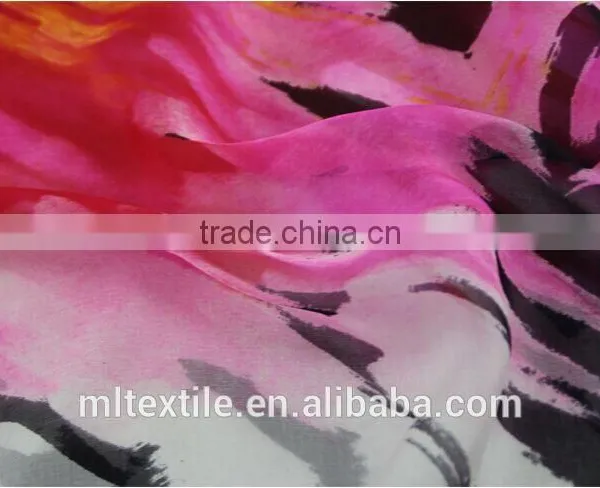 Faddish Digital Printed French Silk Chiffon Fabric photo-4