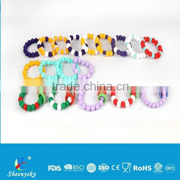 Wholesale Fashion Personalised Food Grade Soft Silicone Bead Bracelet photo-6