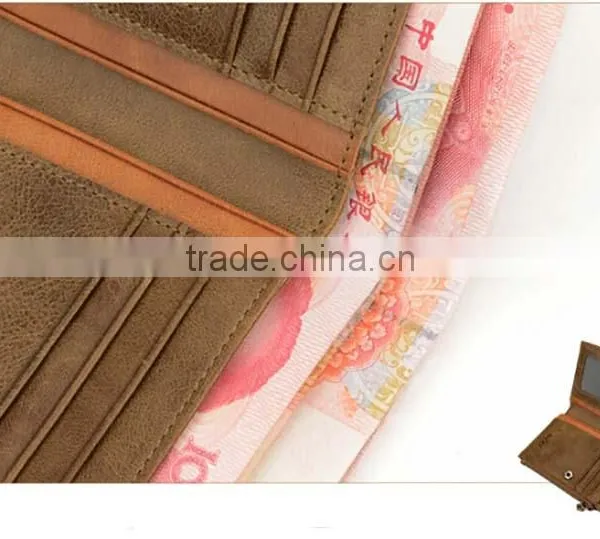 High Quality Customized Logo Travel Rfid Blocking Wallet Leather With Button photo-4