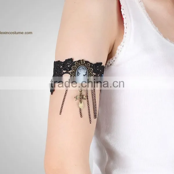 Party Accesories Lace Lolita Upper Arm Armlet Tassel Chain Cheap Cuff Bracelets photo-4