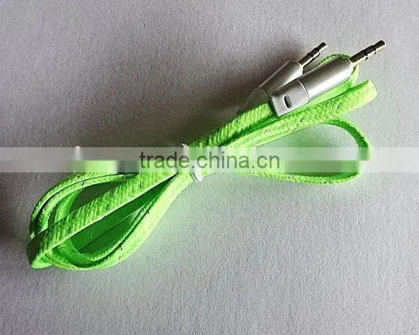 Newest Flat Braid DC3.5 Male to DC3.5 Male Audio Cable photo-2