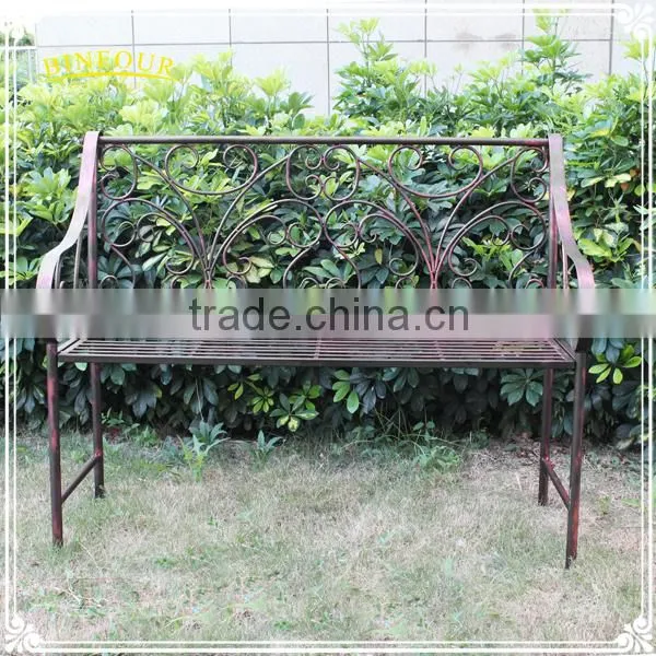 Garden Furniture Cast Iron Brown Patio Bench for Decorations photo-5