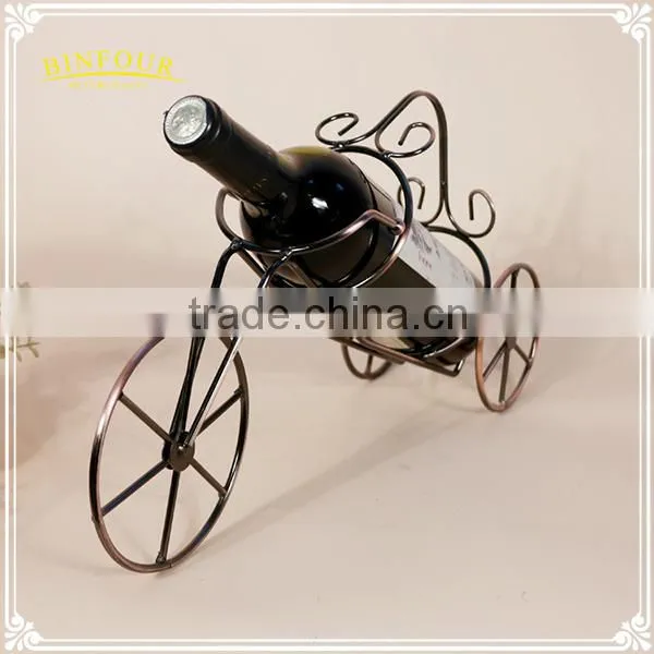Custom Iron Wine Rack Trolley Metal Craft Ornaments Home Decorations photo-5
