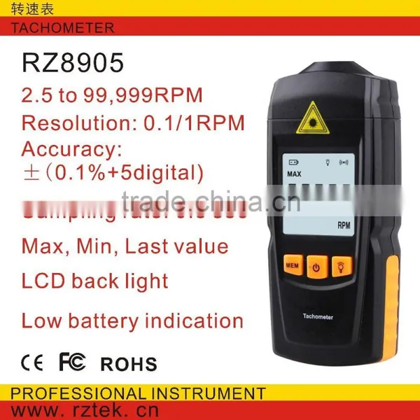 Tachometer RZ8905 Non-Contact Laser Tachometer