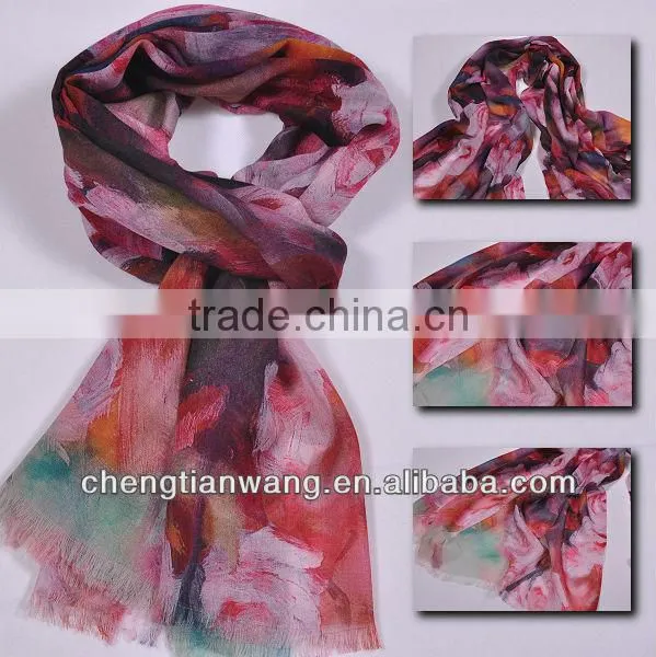 2013 Digital Print Wool Scarf, New Scarf 2013