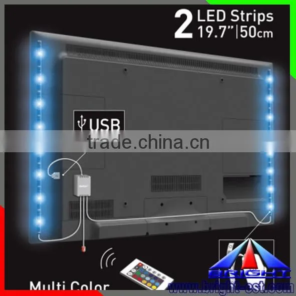 ShenZhen Factory Storefront Led Lights RGB 5050/3528 5v/3.7V Led Strip Light With RF Controller photo-4