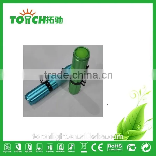 1.5v AA Battery Led Lamp Super Bight Portable Flashlight With Clip photo-3