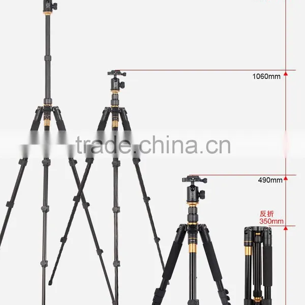 Q570 1410mm 2 Section Center Pipe Easy Operated Filp Leg Lock DSLR Digital Camera Tripod Monopod Professional Aluminum Tripod photo-6
