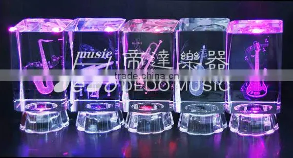 Music Note Engraved Crystal 3D Crystal Laser Engraving Gifts