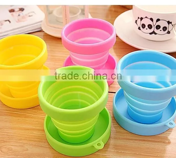 Food Grade Heat Resistance Folding Silicone Cup for Travel Outdoor Camping photo-2