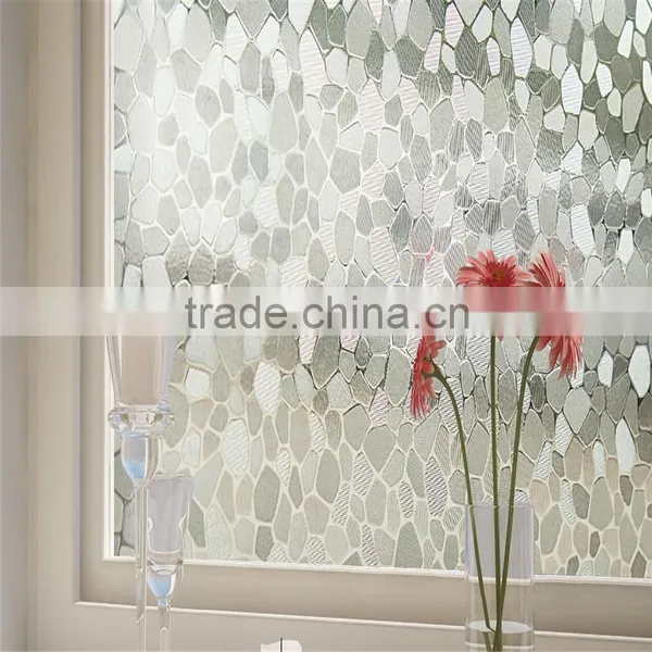 Embossed Cut Glass Pebbles Decorative Window Film Covering photo-3