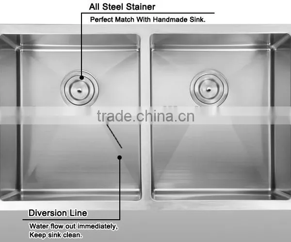 Modern Kitchen Designs With Favorable Price Under Counter Handmade Stainless Steel Kitchen Sinks Without Faucet For Europe--3318 photo-3