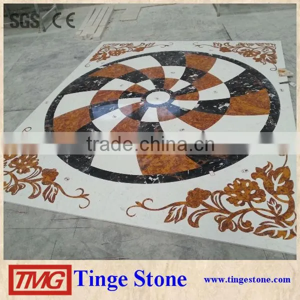 Hotel Flooring Marble Medallion Colorful Border Designs photo-2