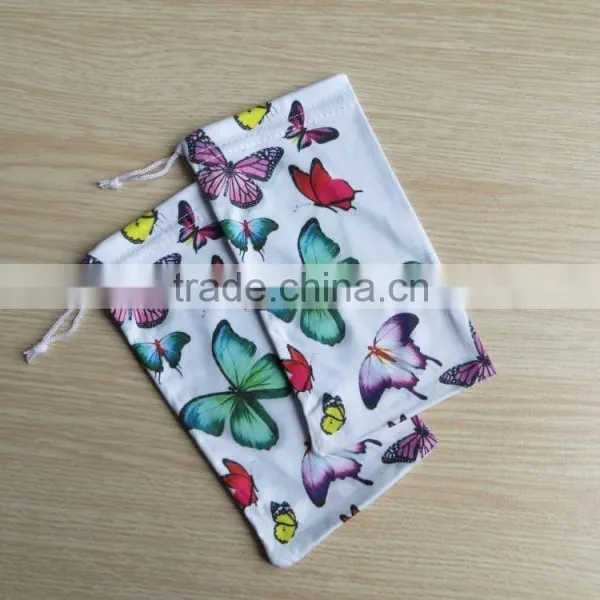 Heat Transfer Printing Microfiber Pouch With Single Drawstring for Eyeglass/phone/camera photo-4