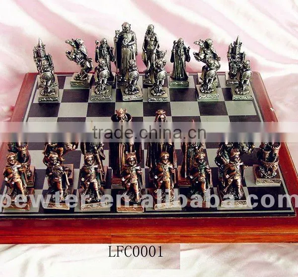 Bronze LORD Metal Chess Set