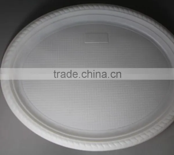 Lager High Quality11*13inch Oval Shape PS Plastic Dinner Plate