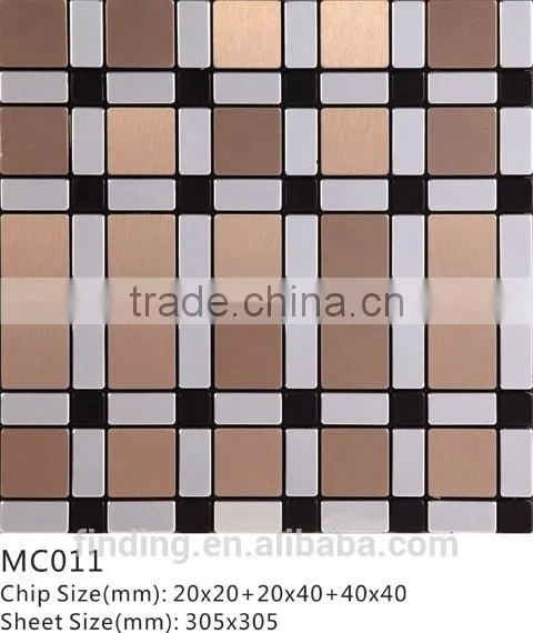 Best Quality Decoration Panel Aluminium Mosaic Tile MC005 photo-3