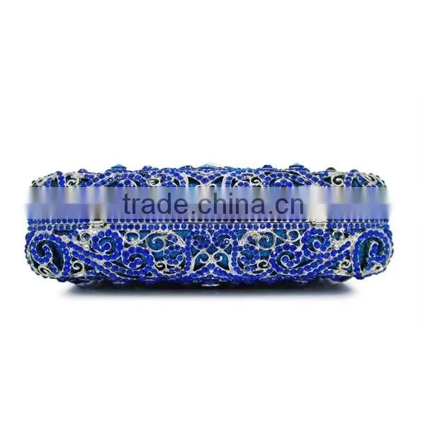 Royal Blue Crystal Box Evening Clutch Bags Rhinestone Crystal Clutch Bag Ladies Wedding Bags (8651A-B2) photo-6