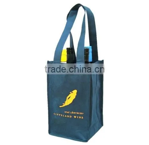 China Factory Cheap Color Printed 2 Bottle Wine Bag photo-2