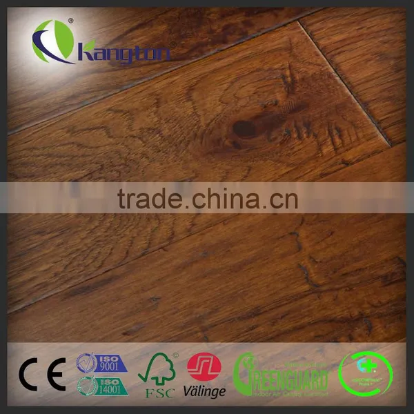 Hickory Flooring Brushed Natural Look Hickory Engineered Wooden Floor photo-4