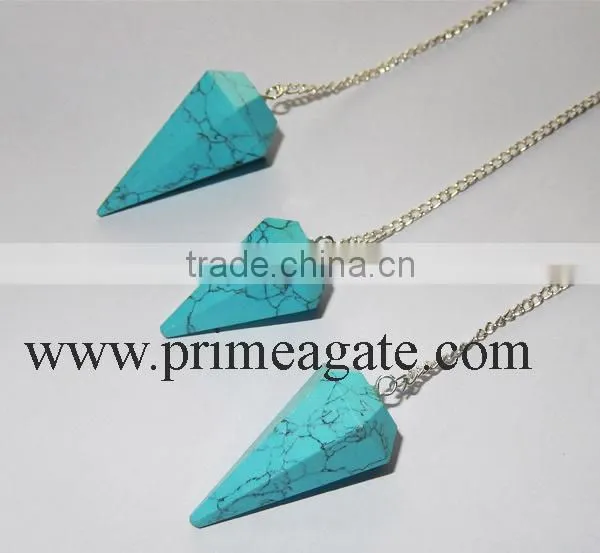 Turquoise Facetted Pendulums | Indian Crystal For Sale photo-2