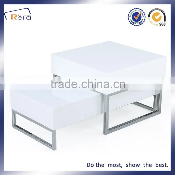 Living Room Furniture Style White MDF Coffee Table photo-4