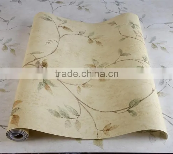 Country Style Leaf Pure Paper Wallpaper for Home photo-4