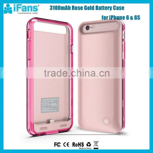 IFans 3100mAh Extended Backup MFi Battery Case for IPhone 6 6s Battery Case