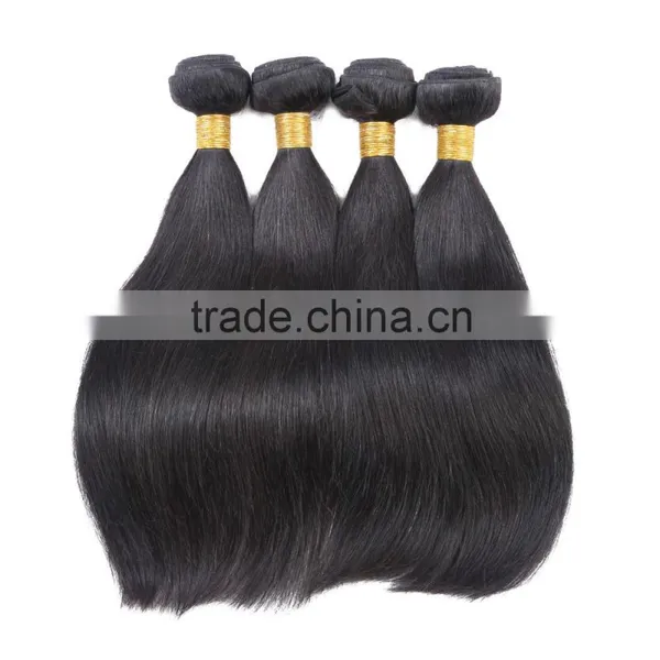 Qingdao Factory Wholesale Hair Weaving Dubai Straight Hair Natural Black Brazilian Human Hair Weaving photo-2
