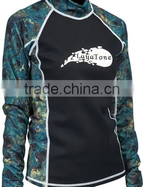Polyester Lycra Rash Guard for Women L-01 photo-2