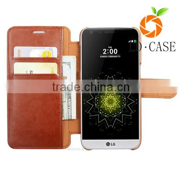 Leather Wallet Stand Flip Case Back Cover Cell Phone Accessories for LG G5 photo-2